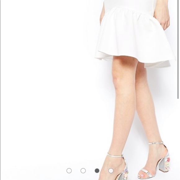 ASOS white high low skirt size 6 NWT - Picture 14 of 16